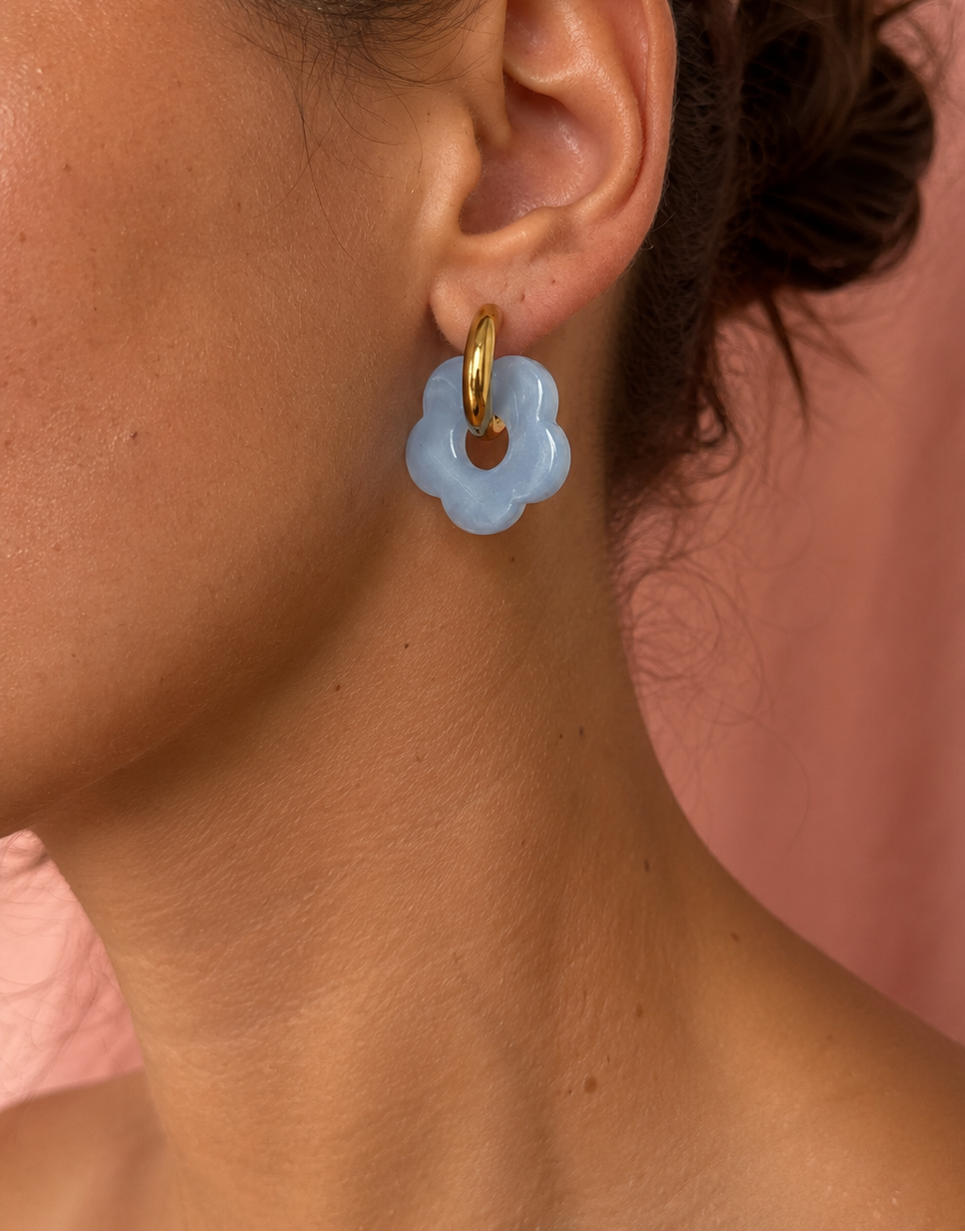 Bloom Pop Earrings – Sky Blue
