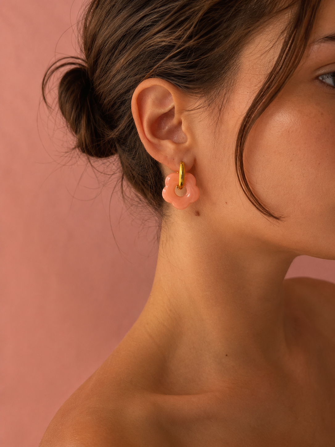 Bloom Pop Earrings – Powder Pink