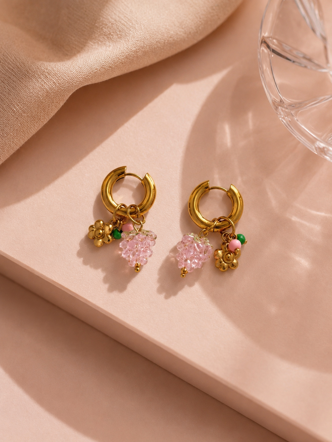 Blush Bloom Hoops
